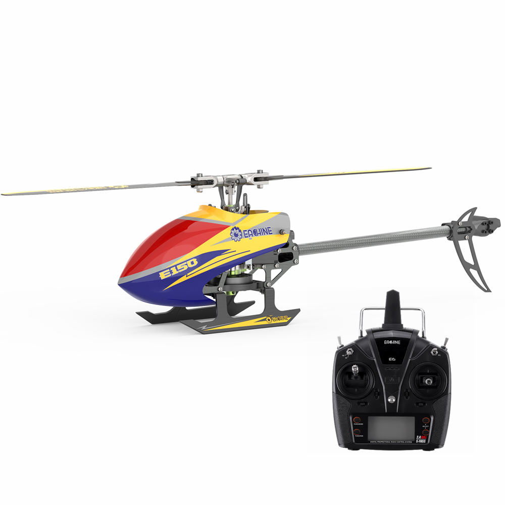 Eachine E150 2.4G 6CH 6-Axis Gyro 3D6G Dual Brushless Direct Drive Motor Flybarless RC Helicopter RT