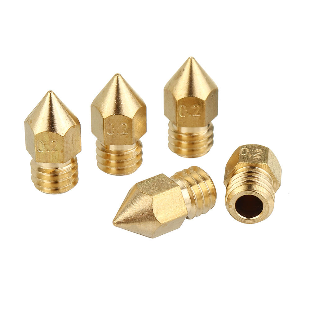 

5PCS 3mm/0.2mm Copper MK8 Thread Extruder Nozzle For 3D Printer