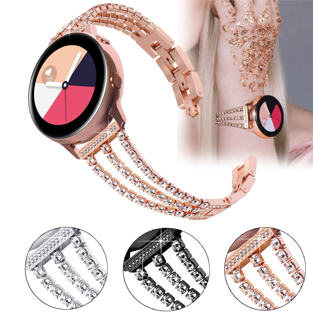 Bakeey Crystal volledig metalen horlogeband voor Samsung Galaxy 42 mm / 46 mm smartwatch