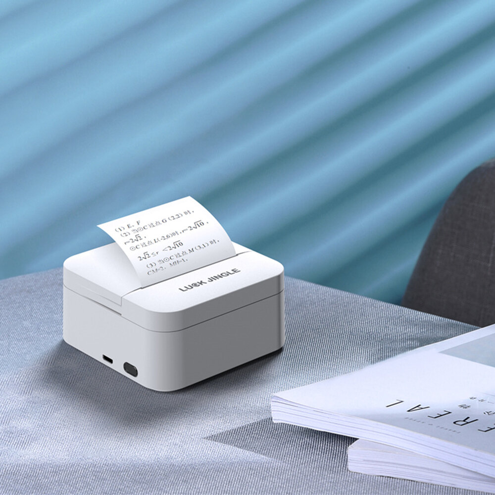 LUCKJINGLE D1 Labelprinter Bluetooth Draadloze High Definition Draagbare Fotoprinter Mini Label Make