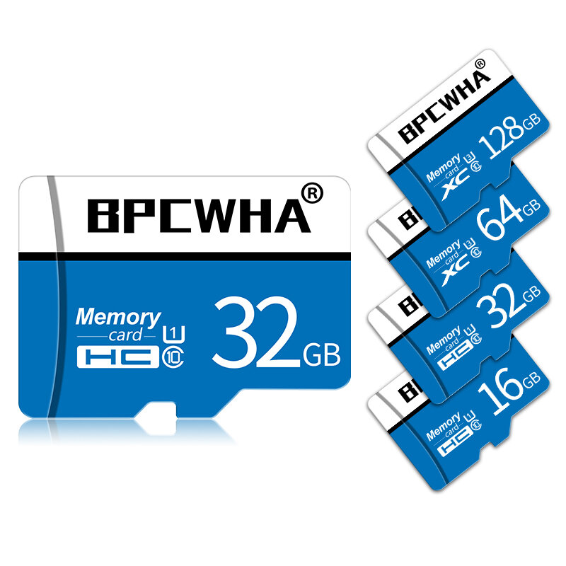

PBCWHA High Speed 16GB 32GB 64GB 128GB Class 10 TF/ SD Memory Card Flash Drive with Card Adapter For Smartphone Tablet S