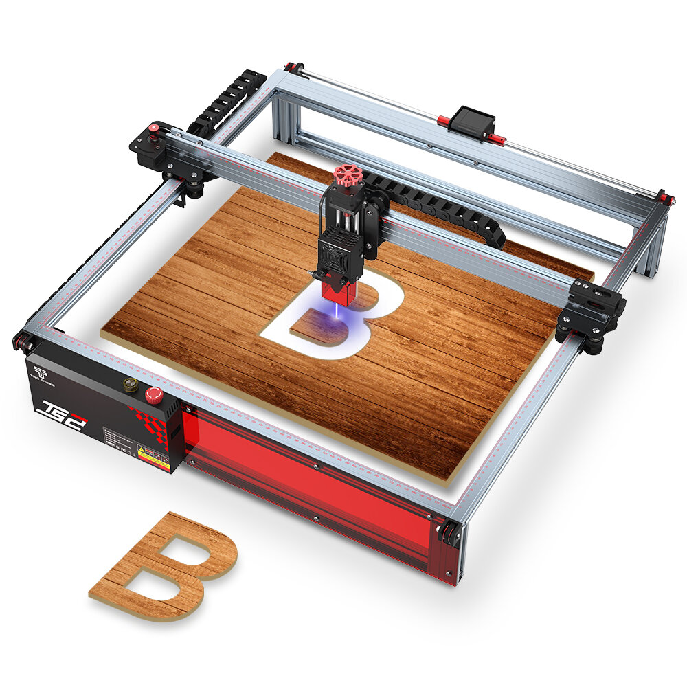TWOTREES® TS2 Laser Engraver Professional Laser Engraving Machine 450mm*450mm Large Engraving Area 10W Laser Power APP Connection Air Assist Auto Focus