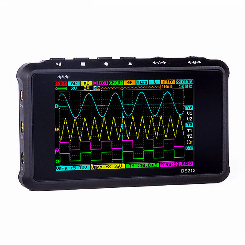 

MINI DS213 Digital Storage Oscilloscope Portable 15MHz Bandwidth 100MSa/s Sampling Rate 2 Analog Channels+2 Digital Chan