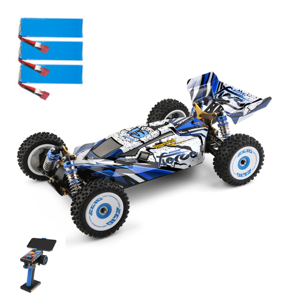 Wltoys 124017 Brushless V2 Upgraded Several 2200mAh Battery RTR 1/12 2.4G 4WD 70km/h RC Car Vehicles Metal Chassis Models Toys