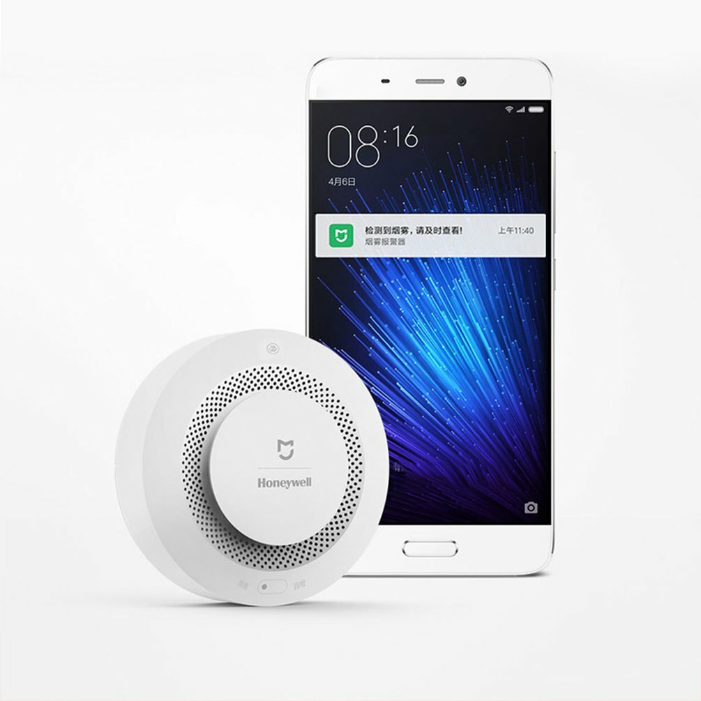 Xiaomi Mijia Honeywell Brandalarm Rookmelder Sensor Hoorbaar Visueel Alarm Melding Werken Met Mi Thu