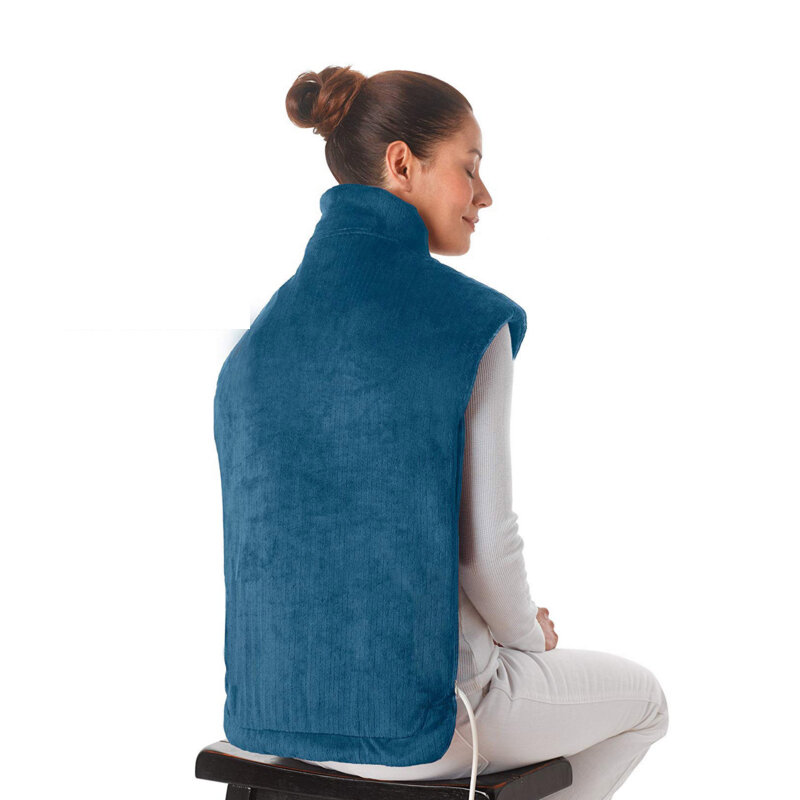 Extra Long Neck & Shoulder Heating Pad Massage Cushion Relieve Fatigue with Six-speed Controller Shawl