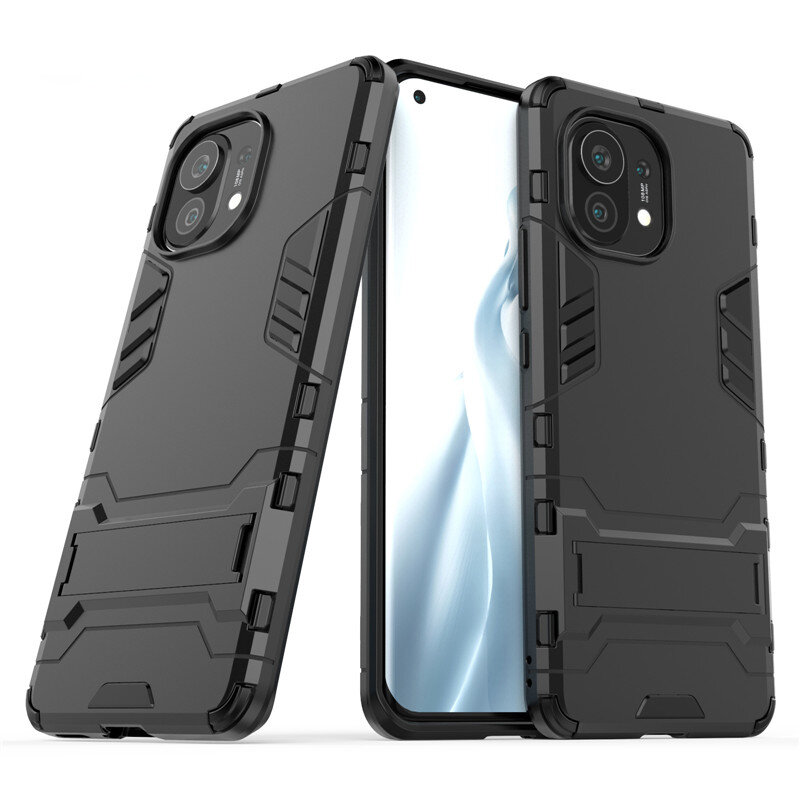 Bakeey for Xiaomi Mi 11 Case Armor with Bracket Shockproof PC Protective Case Back Cover Non-Original