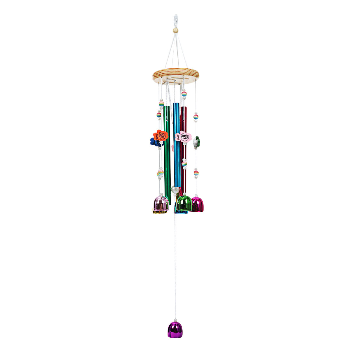 

Colorful 4 Pipes 6 Bells Wind Chime Outdoor Garden Yard Bells Hanging Charm Decor Ornament for Gifts