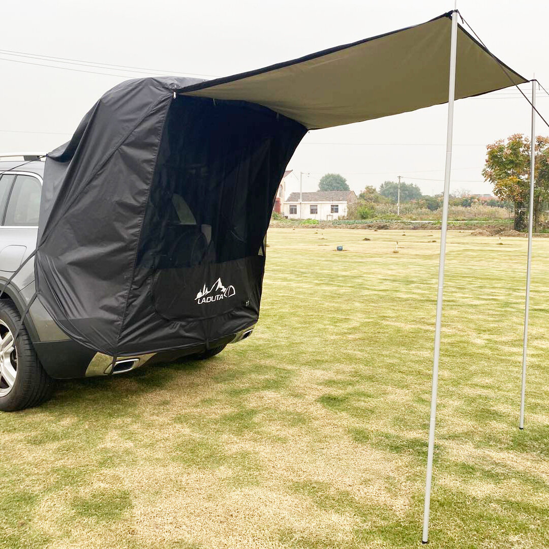 IPRee®カートランクテントサンシェード自動運転ツアー用防雨バーベキュー屋外モバイルテント