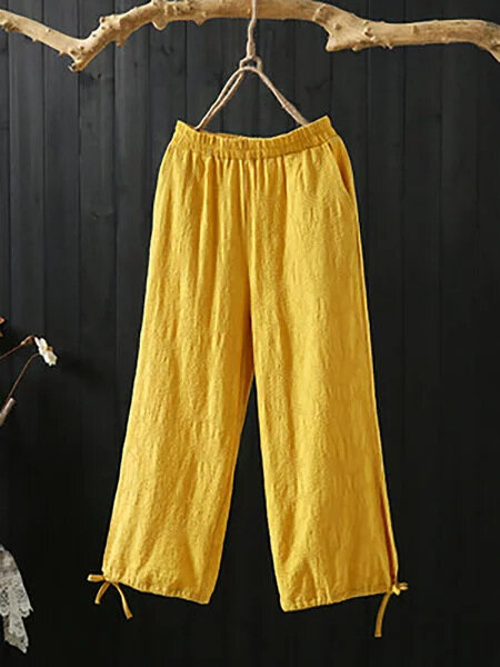 S-5XL lace Drawstring Loose Casual Wowen Straight Pants
