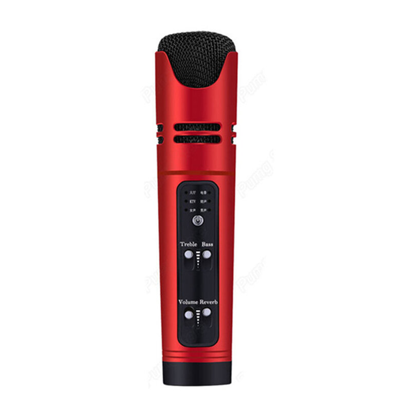 Bakeey C16 DSP Metal Handheld Wireless Recording Karaoke Microphone Support 6 Voice Voice-Changing Built-In Sound Card A