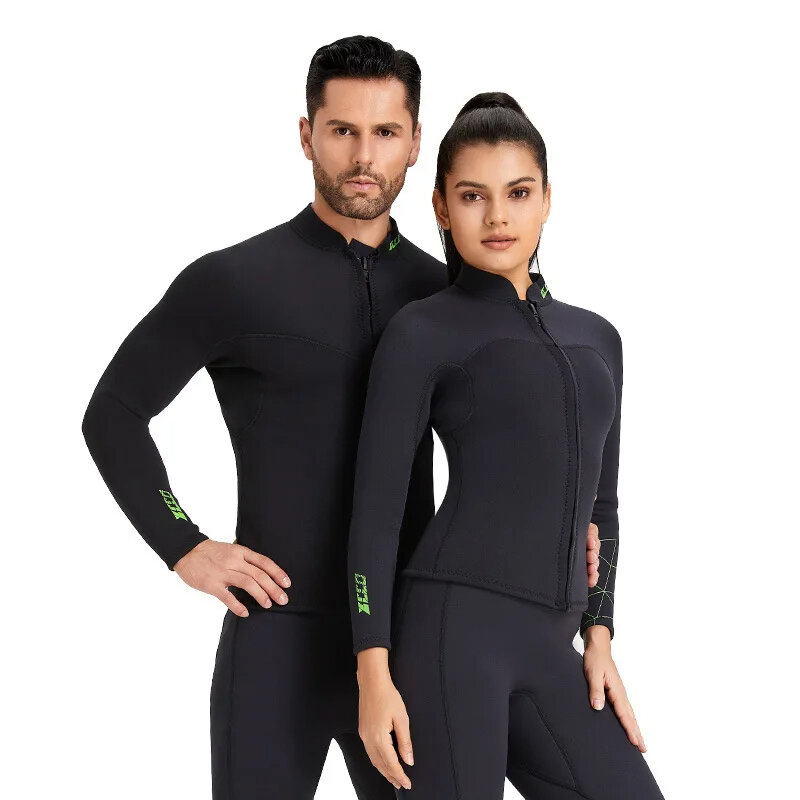 ZCCO 3mm Warm Neoprene Diving Wetsuit Back Zip Wetsuits Split Long Sleeves Thermal Swimsuit for Deep Surfing Swimming Sn