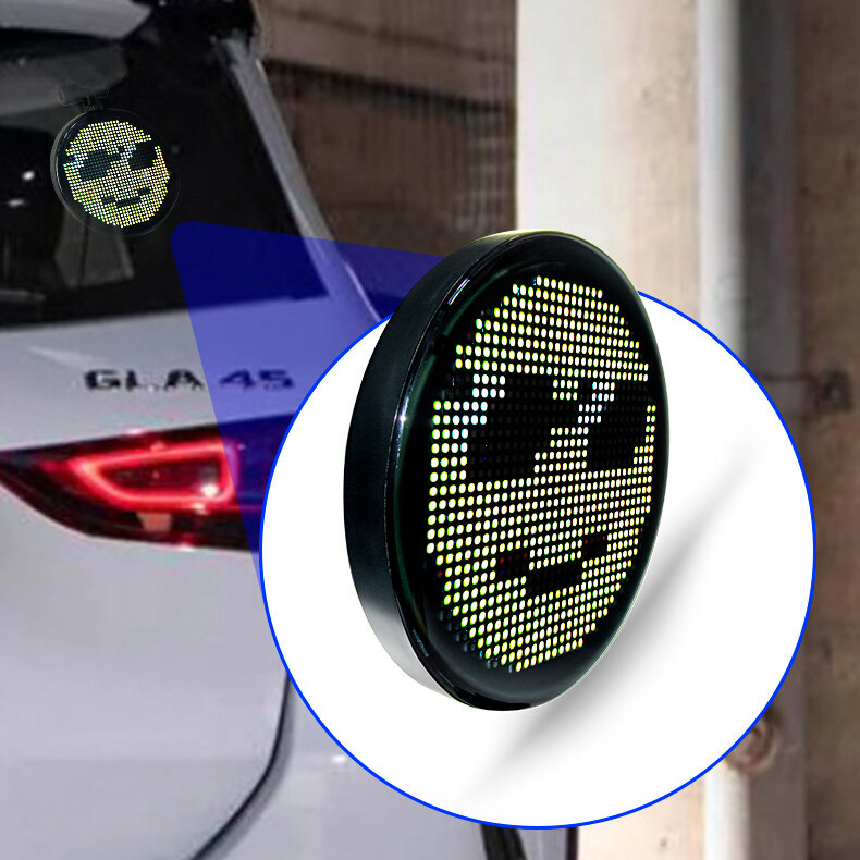 

HI.GROOM Car LED Screen Windshield Emoticons Light bluetooth APP Control Text Picture GIF DIY Drawing Interaction