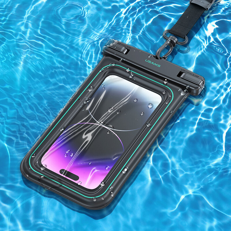 

USAMS 7 Inch IP68 Waterproof Phone Pouch Bag Floating Touch Screen With Lanyard For Phones Up to 6.7 Inches For Samsung