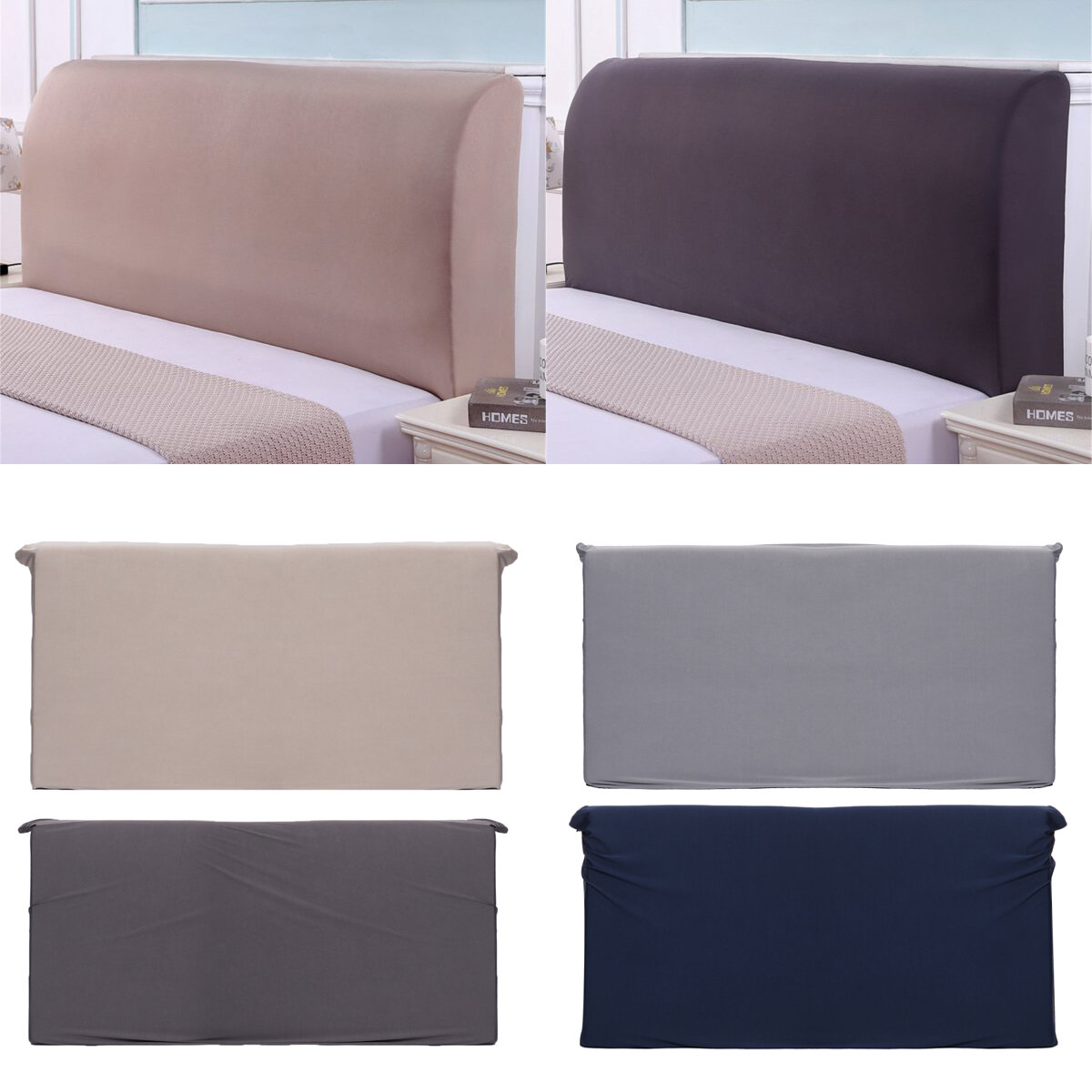 150CM Polyester Elastische Bed Hoofdbord Cover Volledige Stofdichte Beschermer Slipcover Bed Bescherming Stof Cover Bedspread