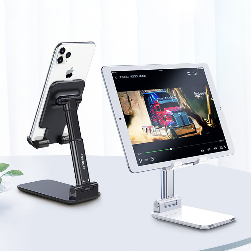 

Essager Folding Telescopic Desktop Mobile Phone Tablet Holder Stand for iPad Air for iPhone 12 XS 11 Pro POCO X3 NFC