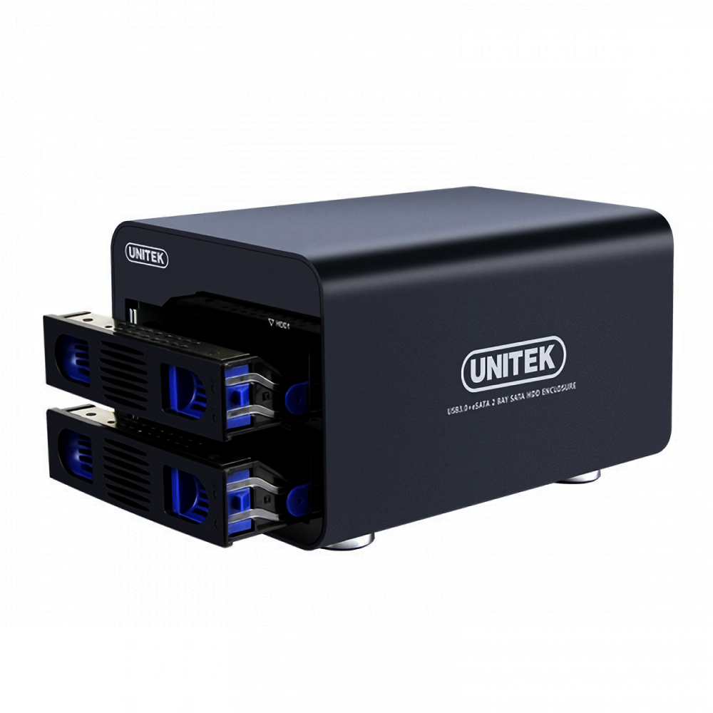 UNITEK Y-3355 USB 3.0 eSATA2ベイRAIDハードドライブドッキングステーションアルミニウム合金2.5 “3.5” SSDHDDエンクロージャー
