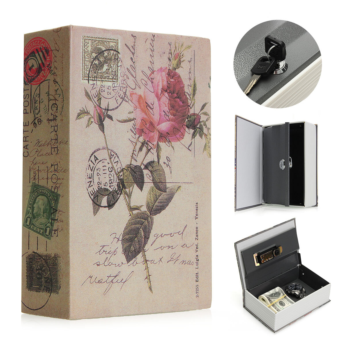 Mini Home Hidden Dictionary Book Safe Cash Jewelry Storage Key Lock Security Box Special Gifts