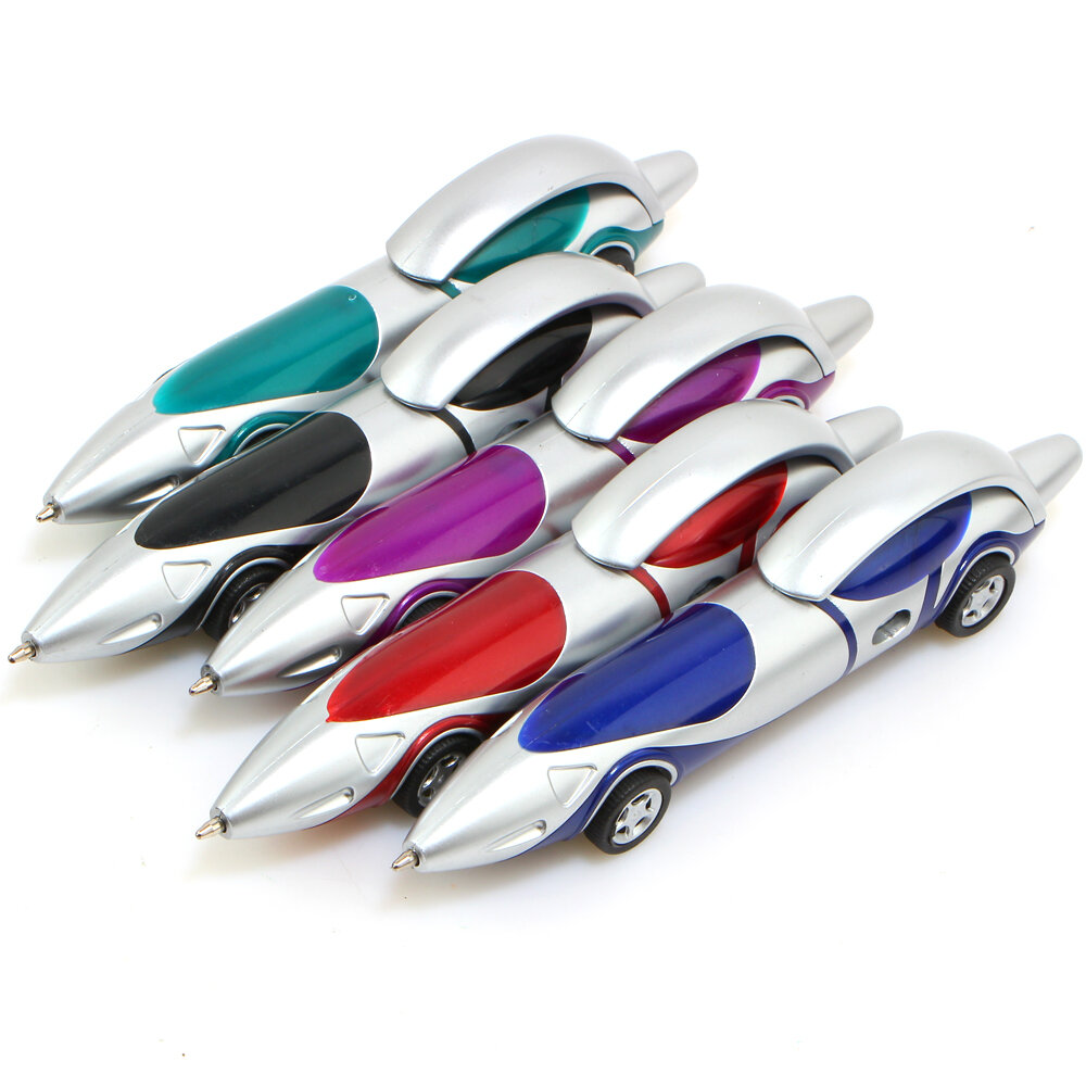 10Pcs Funny Novelty Racing Car Design Ballpoint Pen Portable Ball Pens For Child Kids Toy Drawing Toys Gift Office