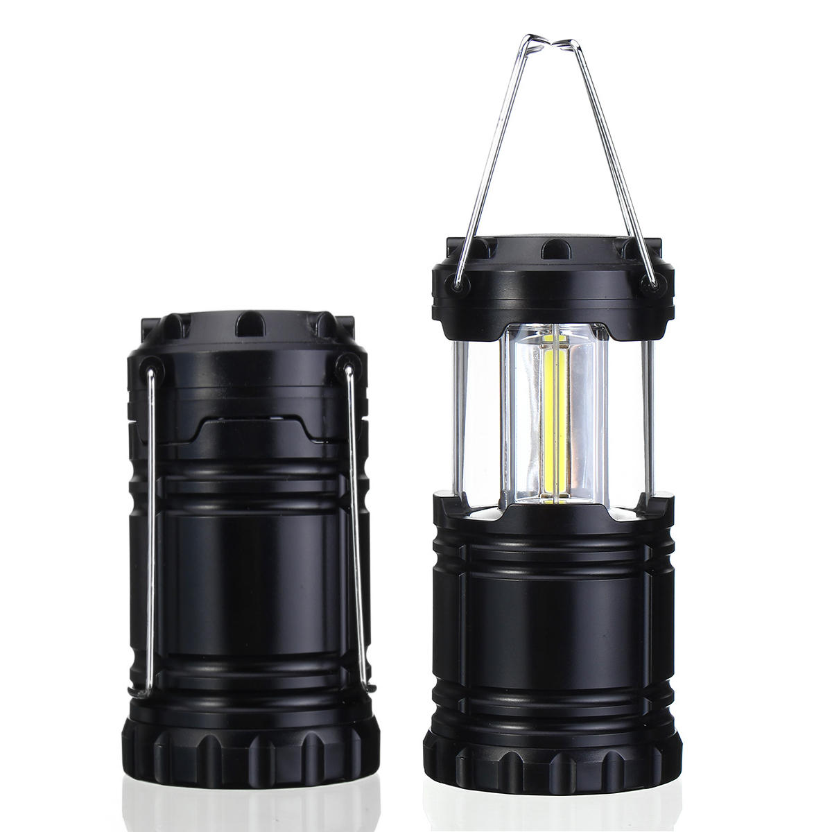 Portable LED Camping Lantern Flashlight 3 AA Batteries Survival Kits for Outdoor Hiking Travel
