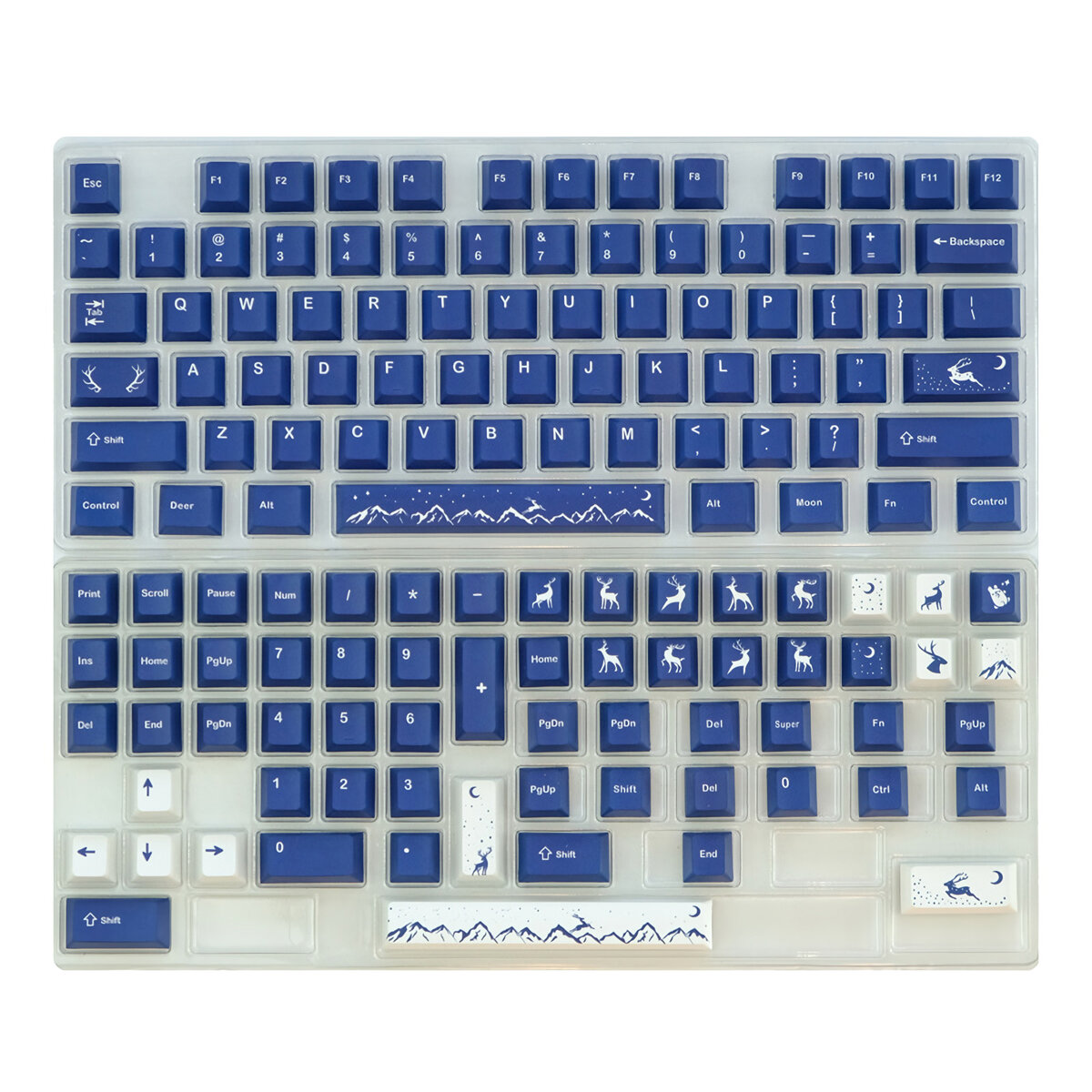 

137 Keys Deers PBT Keycap Set Cherry Profile Five-sided Sublimation Custom Keycaps for Mechanical Keyboards