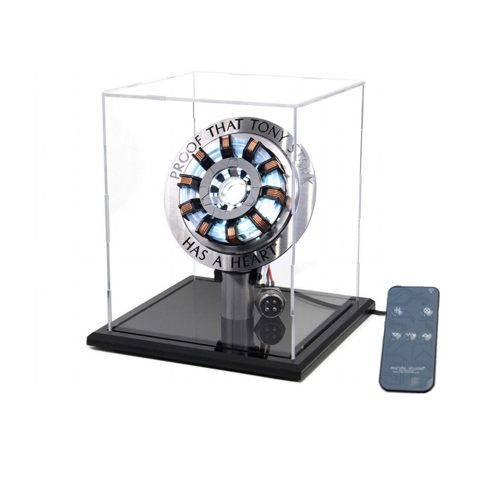 

Basic Version 1:1 Acrylic Arc Reactor DIY Model MK2 LED Light Mark Chest Tony Heart Lamp Light With Display Stand Cover