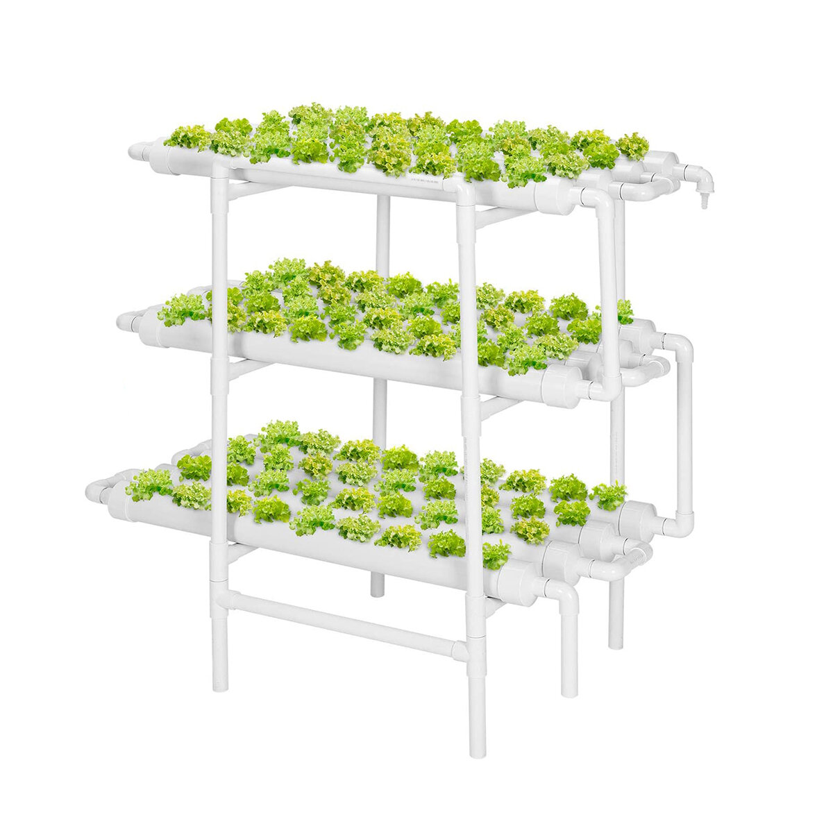 110-220V Hydroponic Grow Kit 108 Plant Sites 12 Pipes 3 Layers Garden Plant Vegetable Planting Water Culture Indoor Farm