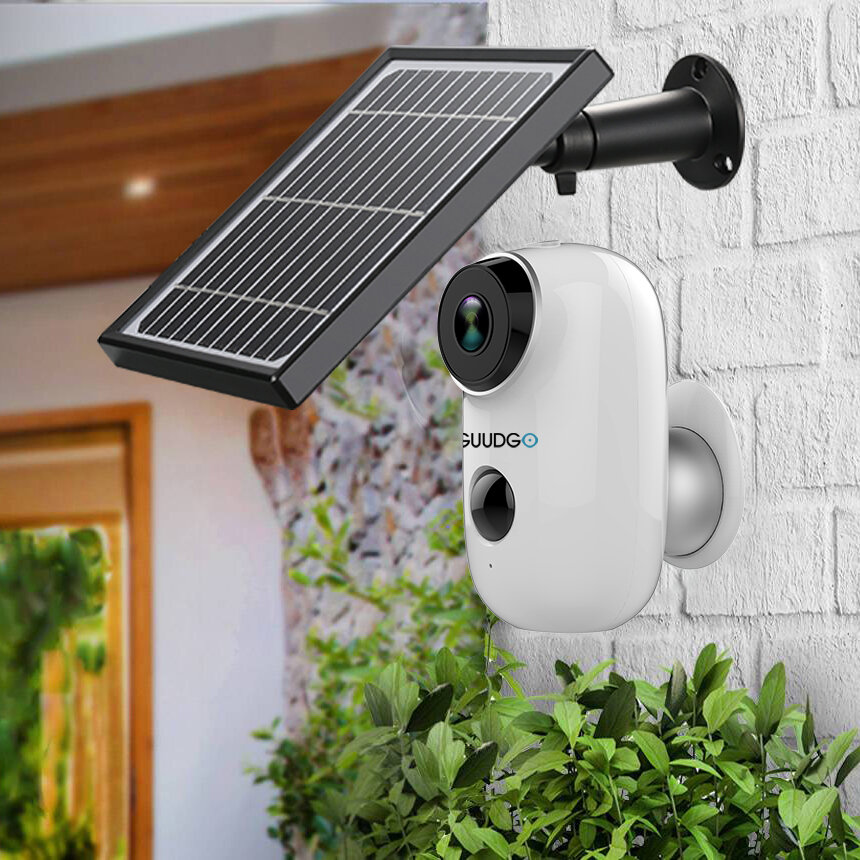 guudgo a3 and solar panel wireless rechargeable battery-powered