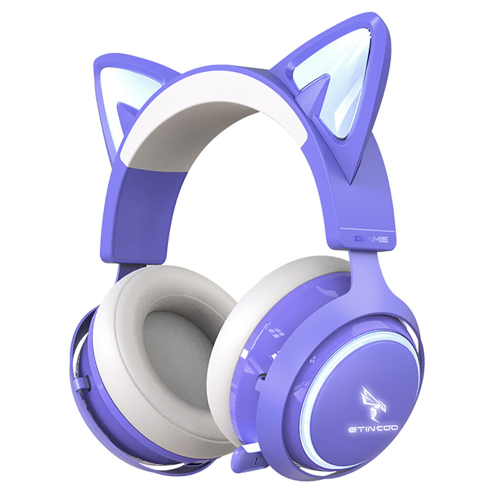 SOMiC GS510 Cat Ear Gaming Headset Paars 3 Versie met Microfoon Virtual 7.1 Sound Game/Live/Video 3 