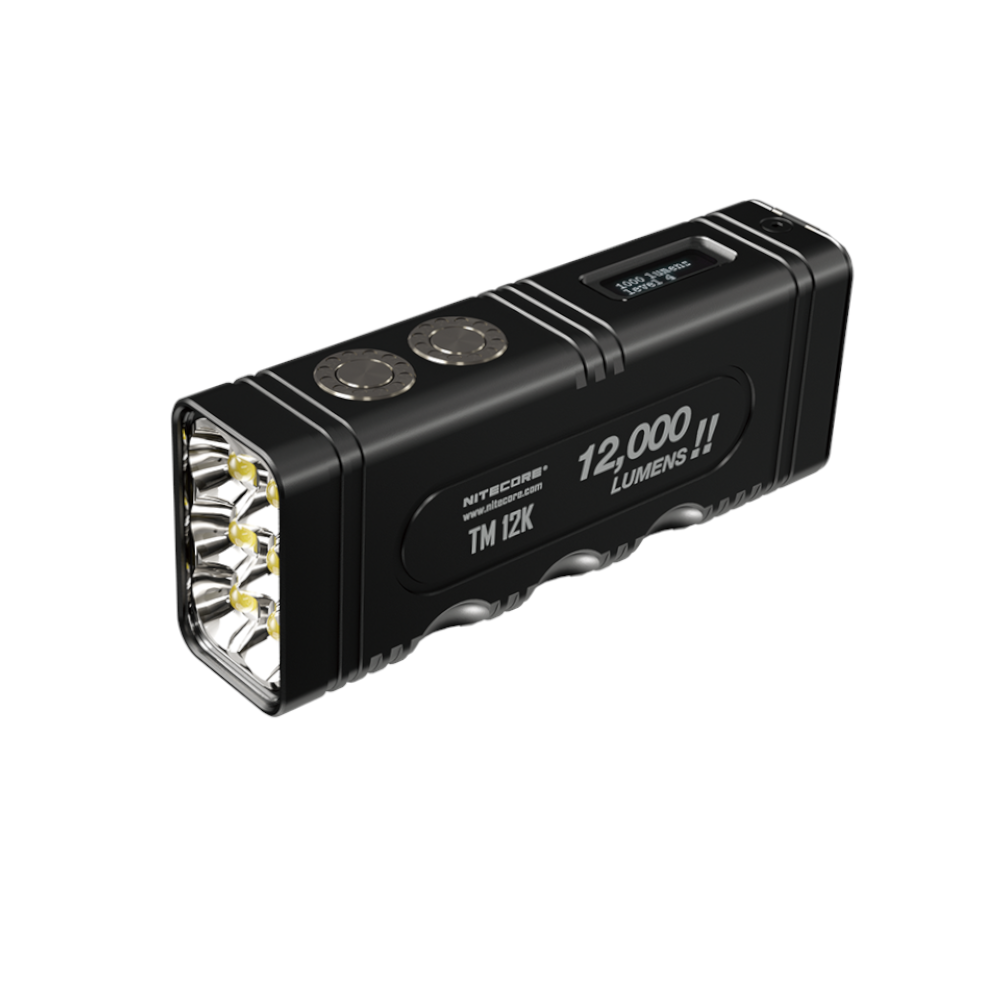 NITECORE TM12K 6x XHP50 12,000 Lumen Strong Light LED Flashlight USB Rechargeable 21700 Battery Powe
