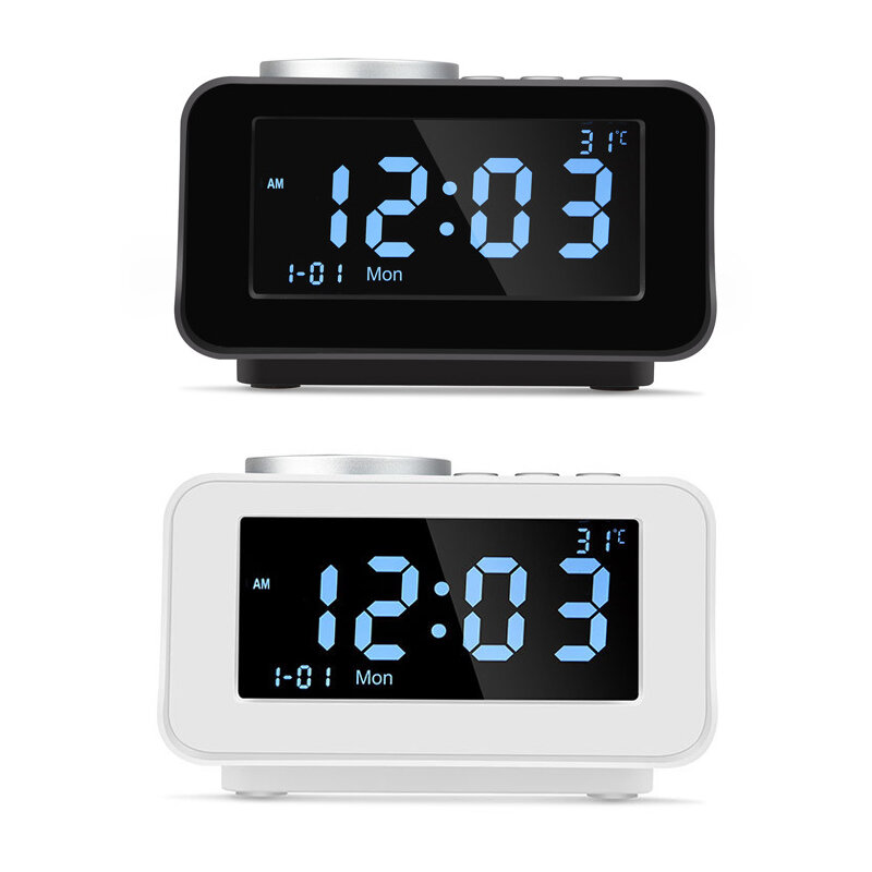 K6 Smart Alarm Clock Bluetooth-luidspreker Draagbare draadloze stereoluidspreker Lcd-scherm Temperat