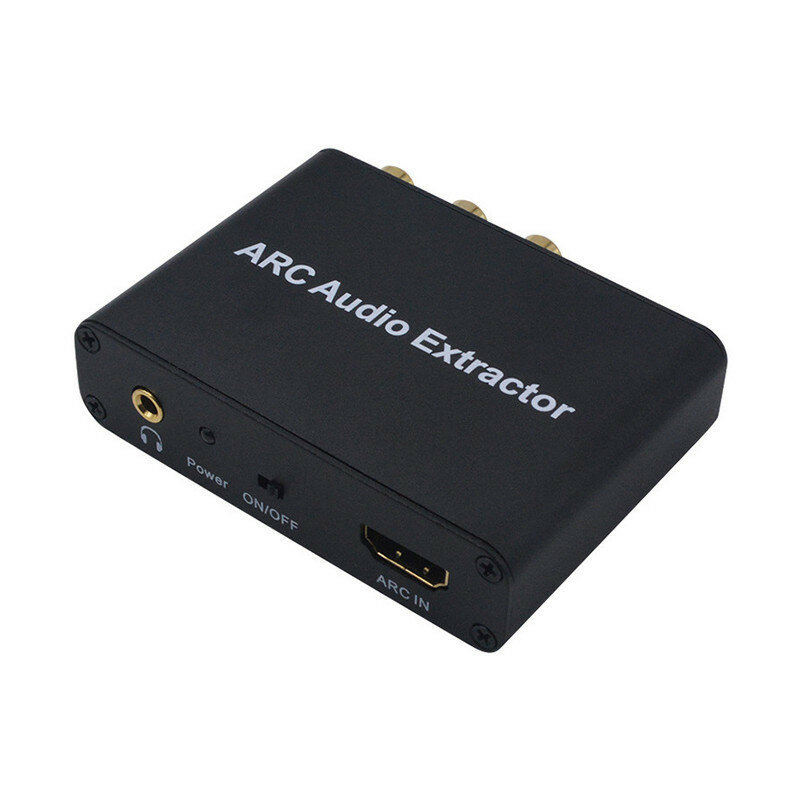 AY80 HDMI to DAC ARC L/R Optical Coaxial SPDIF Audio Extractor Adapter Converter 3.5mm Stereo Headphone Fiber RCA Output