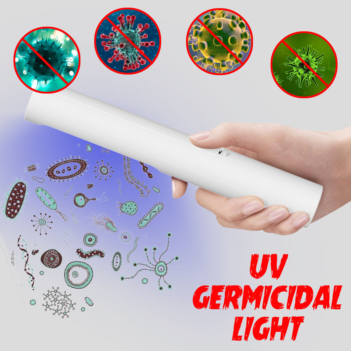 Draagbare ultravioletlichtlampsterilisator Desinfectie Handheld kiemdodend multifunctioneel