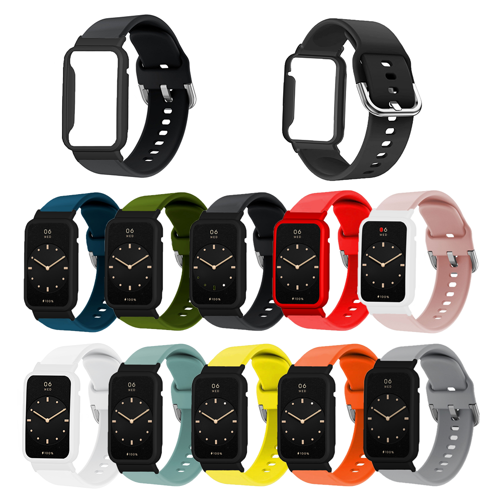 Multi-color Silicone Replacement Strap Smart Watch Band Watch Case Cover for Xiaomi Mi Band 7 Pro