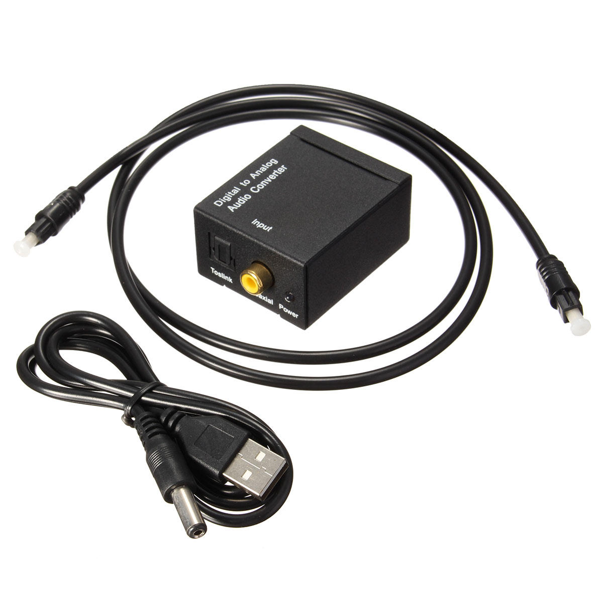 Digitale Optische Coaxiale Coaxiale Toslink naar Analoge Audio Converter Adapter RCA L / R