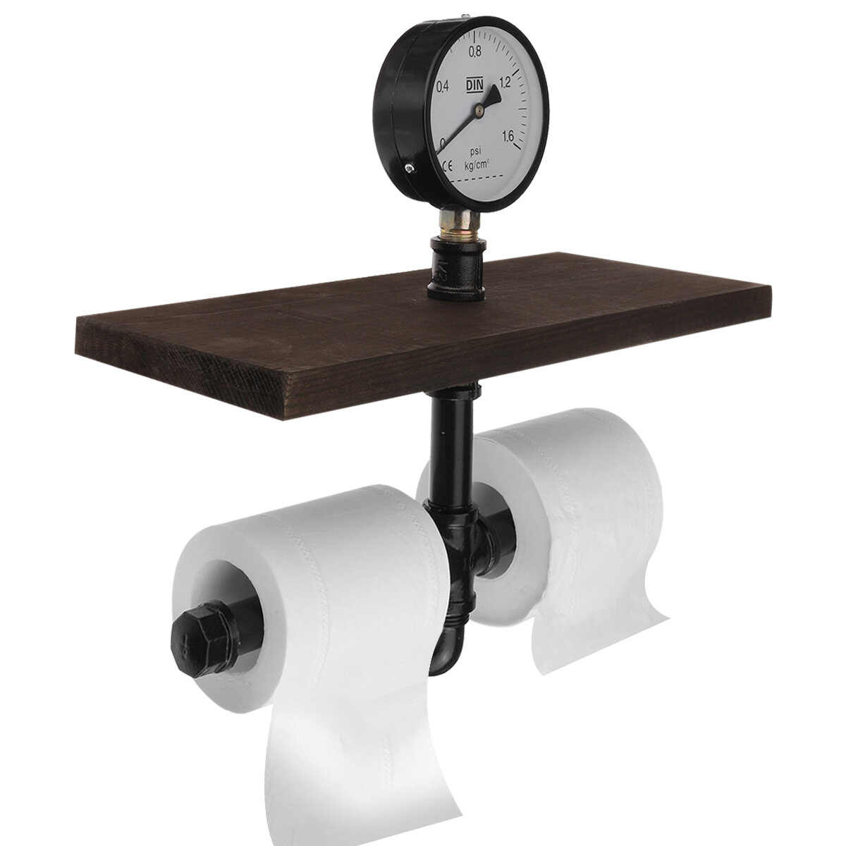 Zwart Amerikaans Retro Industrieel Stijl Decoratief Rek Toiletpapier Rek Waterpijp Papieren Handdoek