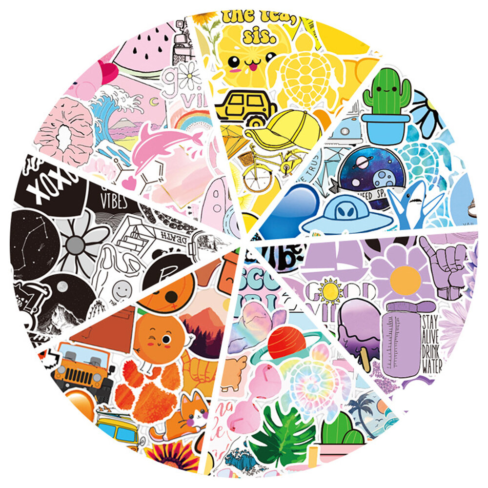 50 stuks Colorful schoonheid graffiti stickers waterdichte decoratieve stickers voor koffer laptop s