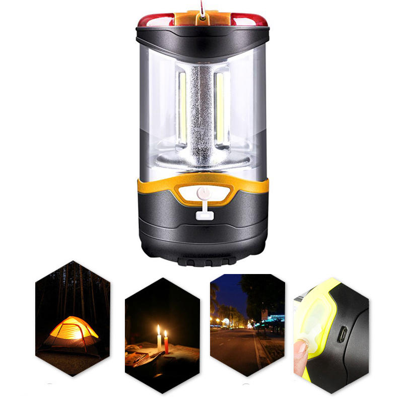 IPRee® Portable COB Camping Lantern 3 Modes USB Rechargeable Emergency Light Night Lamp