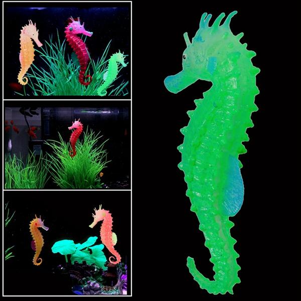 Luminous Artificial Simulated Hippocampus Environmentally Friendly Material Aquarium Fish Tank Decor