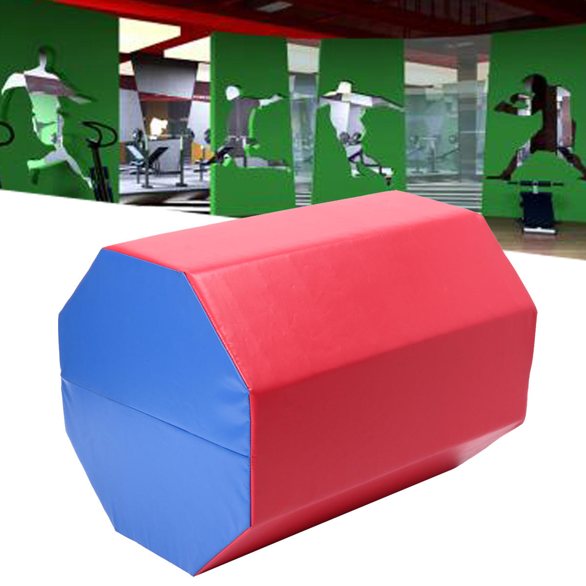 23.6 × 23.6 × 30.3inch Восьмиугольный прыжок Коробка Пропуск гимнастики Спортивный тренировочный тренировочный коврик Air Track Mat