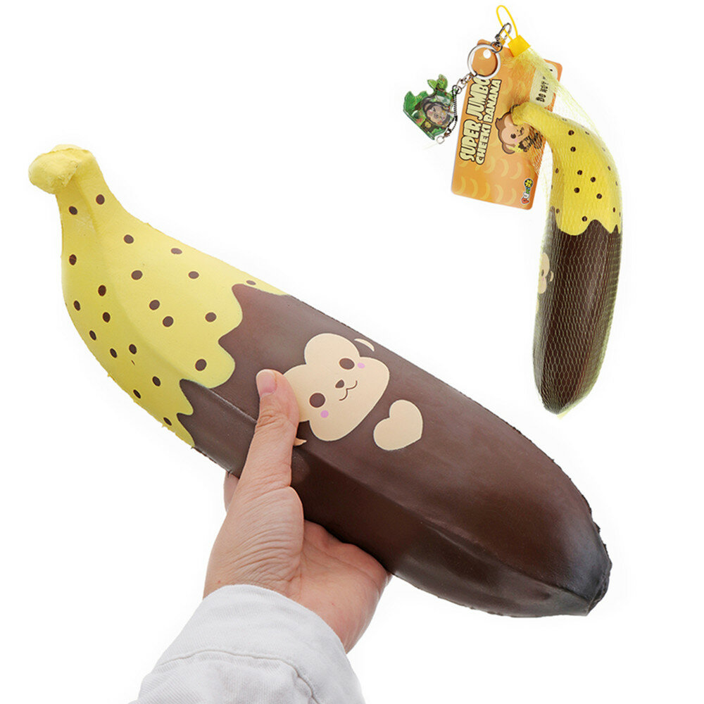 Puni Maru Giant Chocolate Banana Squishy 35cm Huge Licensed Slow
