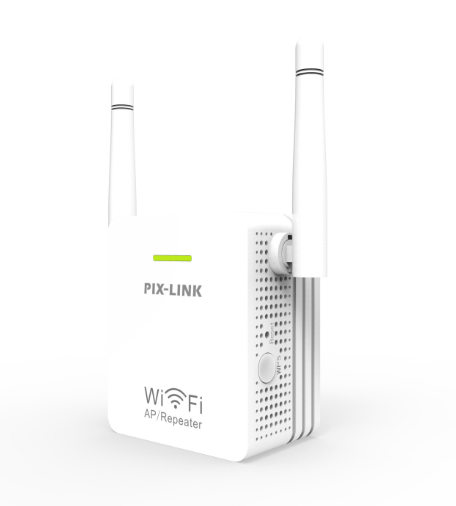 

PIX-LINK 300Mbps Wireless-N Repeater AP Portable WiFi Amplifier Extender 2 External Antennas WPS with EU/ US Plug