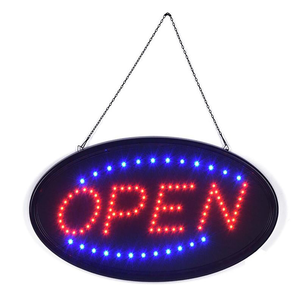 Hanging OPEN LED Sign Neon Advertising Light with Flashing for Business Bar Store EU/US Plug