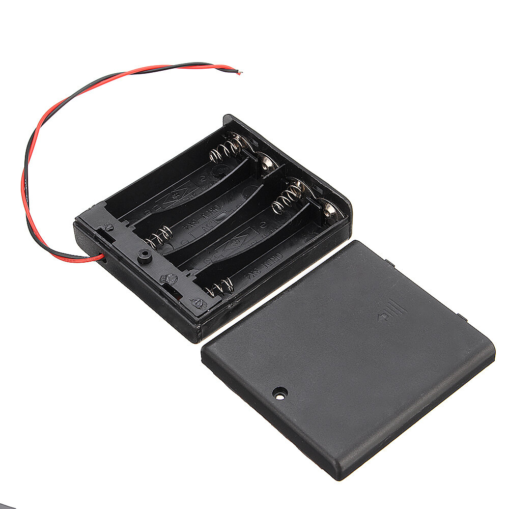 4 slots AA-batterijvak Batterijhouderbord met schakelaar voor 4xAA-batterijen DIY-kit Case
