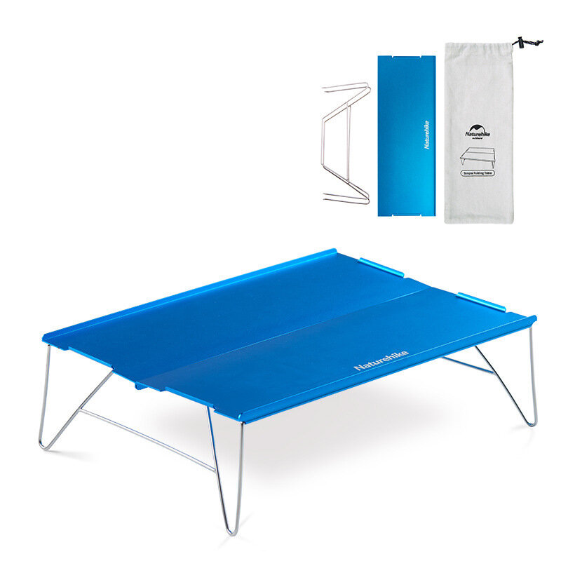 Раскладной алюминиевый столик Naturehike Mini Desk для пикника и кемпинга с максимальной нагрузкой 15 кг.