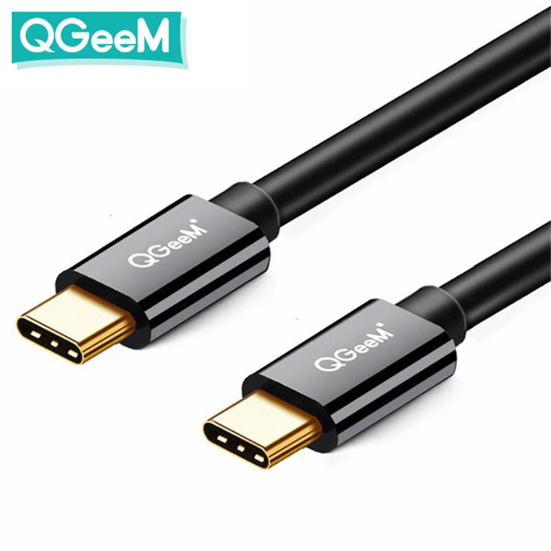 QGeeM USB 3.1 Type C naar USB C Datakabel Gen2 PD 60 W USB-C naar USB C Snel Opladen Voor Huawei P30
