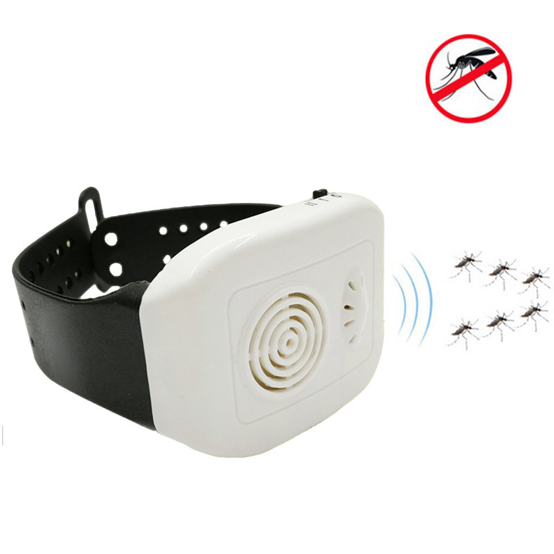Eletrônico Ultrasonic Mosquito Dispeller Wristband Repelente Mosquito Repelente Para Viagem Camping