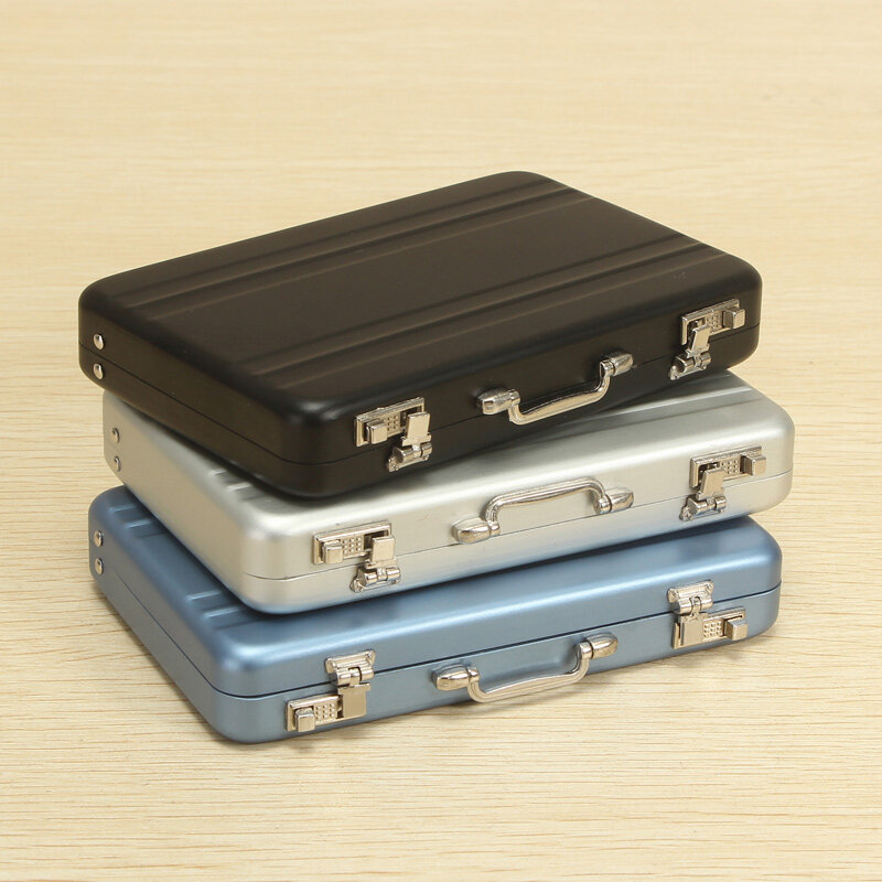 Aluminium Business Credit Cards Box Mini Koffer Kaarthouder Hoogwaardige Business Office Cards Box
