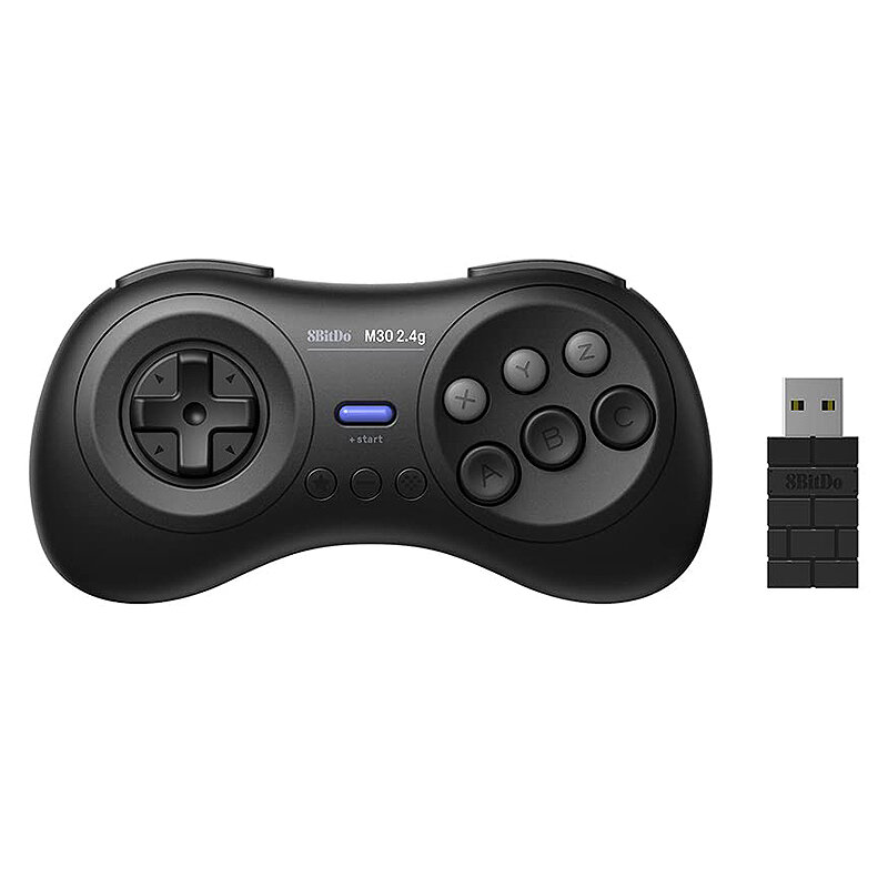 8Bitdo M30 2.4G Wireless Gamepad with 6－Button Layout Turbo Function for Sega Genesis Mini and Mega Drive Mini and Switch