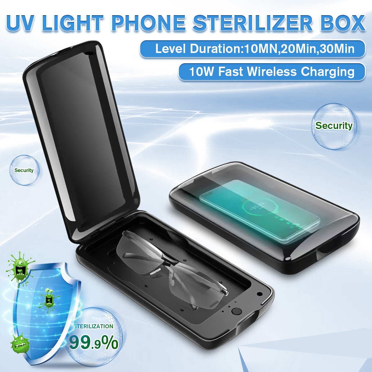UV-licht telefoonsterilisatiedoos 270-285nm Reinigingsdoos voor mobiele telefoons
